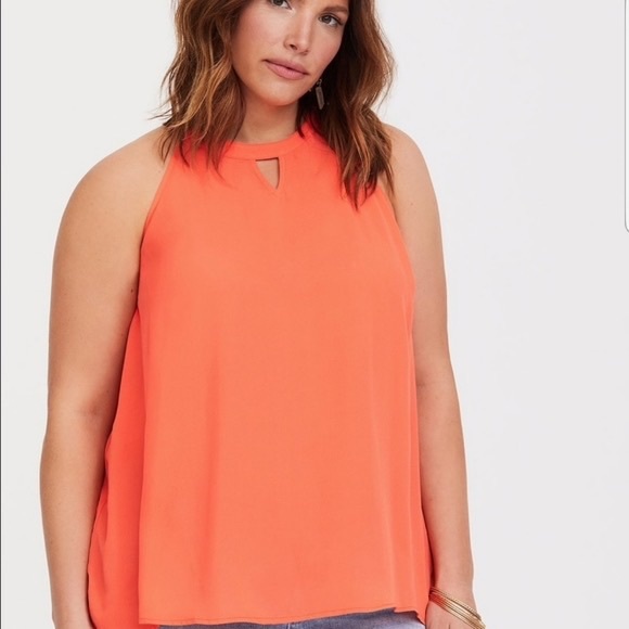 Torrid Orange tank top blouse size 00 M/L - Picture 1 of 5